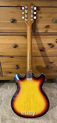 Teisco Del Rey EP-7 Sunburst HollowBody 6 String Guitar Made in Japan 1960's