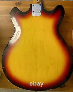 Teisco Del Rey EP-7 Sunburst HollowBody 6 String Guitar Made in Japan 1960's