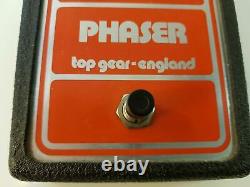 Top Gear-England Phaser Guitar Effect Pedal Rare Made in UK 1977 Vintage 1970's