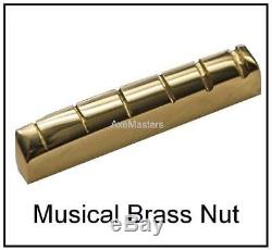 USA MADE AxeMasters Standard Size BRASS NUT made for GIBSON Acoustic Guitar