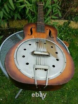 U. S. A MADE DOBRO / RESONATOR, EARLY 20th CENTURY PURE DUST BOWL ERA. BLUES