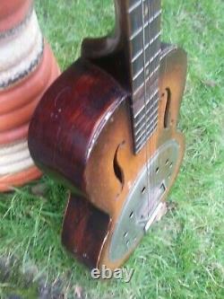 U. S. A MADE DOBRO / RESONATOR, EARLY 20th CENTURY PURE DUST BOWL ERA. BLUES