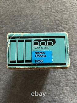 VINTAGE & RARE DOD FX65 Stereo Chorus Guitar Effects Pedal + Box Made In USA