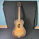Vtg 1960's Chris Adjusto Natural Wooden Acoustic Guitar Made In Usa