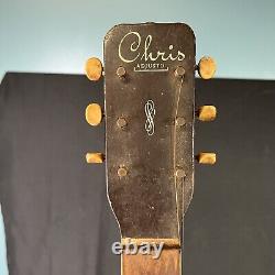 VTG 1960's Chris Adjusto Natural Wooden Acoustic Guitar Made In USA