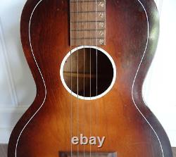 VTG Regal Parlor Acoustic Guitar 6 String Antique Numbered Frets Made In Chicago