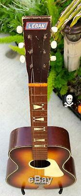 Very Rare Vintage 1960's USA Made Leban Parlor Guitar