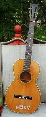 Vintage 1920's Parlor Guitar unlabeled A. Galiano likely Raphael Ciani made