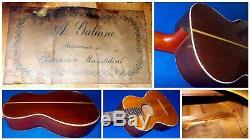 Vintage 1920's Parlor Guitar unlabeled A. Galiano likely Raphael Ciani made