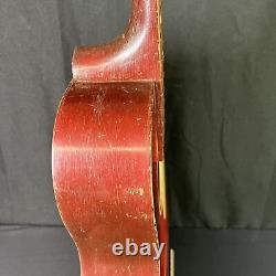 Vintage 1950's Wooden Red Harmony Acoustic Guitar Made In USA