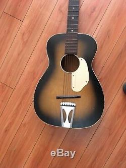 Vintage 1950s/ 60s Fender by Harmony Parlor Size Acoustic Guitar- Made in USA