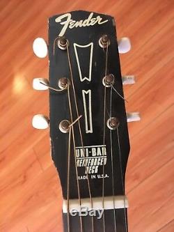 Vintage 1950s/ 60s Fender by Harmony Parlor Size Acoustic Guitar- Made in USA