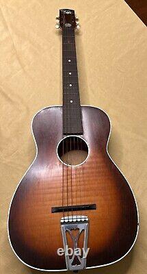 Vintage 1960's Regal Acoustic Small Body Guitar Round Neck-6 Strings-Made in USA