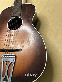 Vintage 1960's Regal Acoustic Small Body Guitar Round Neck-6 Strings-Made in USA