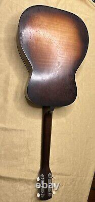 Vintage 1960's Regal Acoustic Small Body Guitar Round Neck-6 Strings-Made in USA