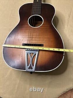 Vintage 1960's Regal Acoustic Small Body Guitar Round Neck-6 Strings-Made in USA