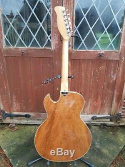 Vintage 1960s Hopf Allround Archtop Semi-acoustic Guitar made in Germany Hofner