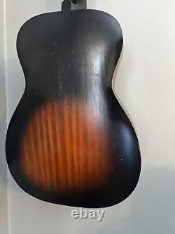 Vintage 1960s STELLA HARMONY H929 Sunburst Tiger Stripe Guitar Made In USA