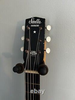 Vintage 1960s STELLA HARMONY H929 Sunburst Tiger Stripe Guitar Made In USA