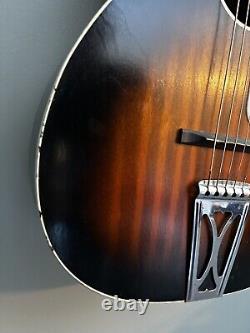 Vintage 1960s STELLA HARMONY H929 Sunburst Tiger Stripe Guitar Made In USA