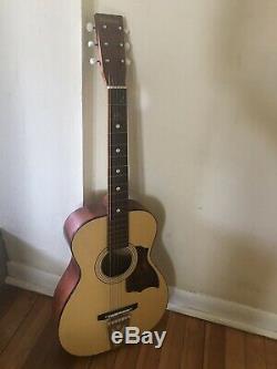 Vintage 1960s STELLA Harmony Parlor ACOUSTIC GUITAR H6128 USA Made