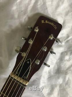 Vintage 1970s Kiso Suzuki 965 Acoustic Guitar Made in Japan