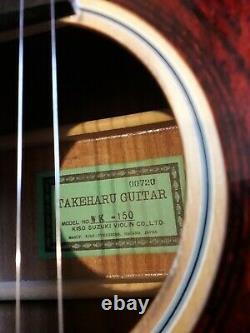 Vintage 1970s TAKEHARU WK-150 Kiso Suzuki Acoustic Guitar Made In Japan MIJ