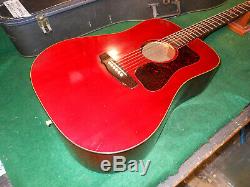Vintage 1978 GUILD Guitar D-25C Acoustic, USA-Made Soft Case