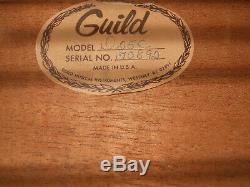 Vintage 1978 GUILD Guitar D-25C Acoustic, USA-Made Soft Case
