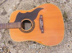 Vintage 60's 70's EKO Right Handed 6 String Acoustic Guitar Made Recanati Italy