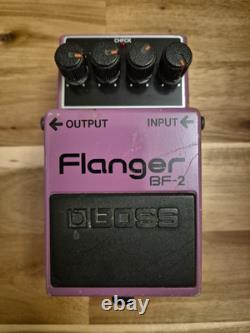 Vintage BOSS BF-2 Flanger Guitar Effects Pedal Made in Japan MIJ Green Label