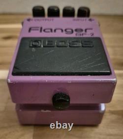 Vintage BOSS BF-2 Flanger Guitar Effects Pedal Made in Japan MIJ Green Label