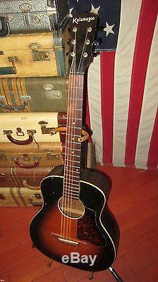 Vintage Circa 1930's Kalamazoo KG-11 Acoustic Guitar Gibson Factory Made with Case
