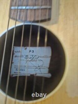 Vintage Eko Acoustic Guitar 6 String Made In Italy