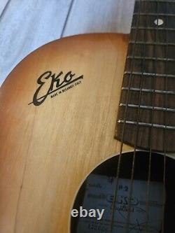 Vintage Eko Acoustic Guitar 6 String Made In Italy
