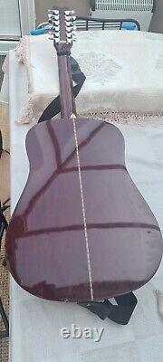 Vintage George Washburn Rare 12 String Acoustic Guitar, Made In Korea