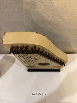 Vintage Gitarr-zither Made In Germany Wooden Guitar Rare Missing 1 String Vtg
