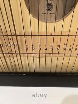 Vintage Gitarr-zither Made In Germany Wooden Guitar Rare Missing 1 String Vtg