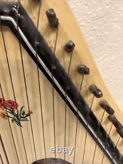 Vintage Gitarr-zither Made In Germany Wooden Guitar Rare Missing 1 String Vtg
