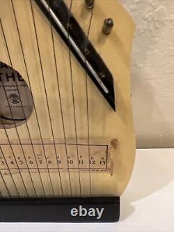 Vintage Gitarr-zither Made In Germany Wooden Guitar Rare Missing 1 String Vtg