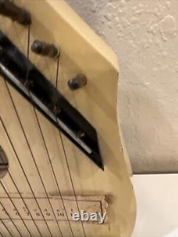 Vintage Gitarr-zither Made In Germany Wooden Guitar Rare Missing 1 String Vtg