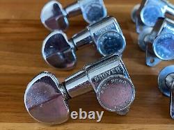 Vintage Grover Futura Chrome Guitar Tuners Pat Pend 1950s 60s Made in USA