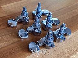 Vintage Grover Futura Chrome Guitar Tuners Pat Pend 1950s 60s Made in USA