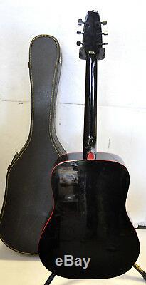 Vintage Late 80's Cort AJ881 Black edge Red stripe Acoustic Guitar Made In Korea