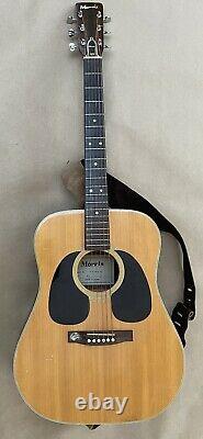 Vintage Morris Acoustic Guitar Model A-14 Made in Japan With Case