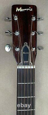 Vintage Morris Acoustic Guitar Model A-14 Made in Japan With Case