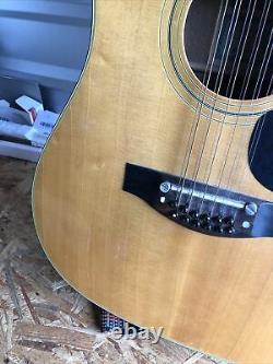 Vintage PENCO 12 String Acoustic Guitar Made In Japan Great Working Condition