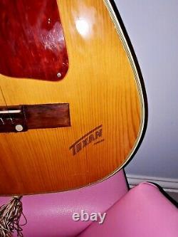 Vintage Rare Eko 1960's Texan Acoustic 6 String Guitar, Made In Italy