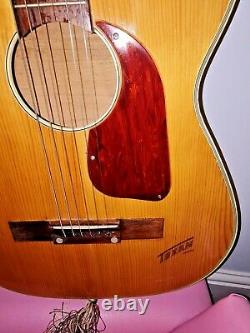 Vintage Rare Eko 1960's Texan Acoustic 6 String Guitar, Made In Italy