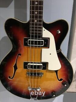 Vintage Semi Acoustic Commodore Bass Guitar (made In Japan)